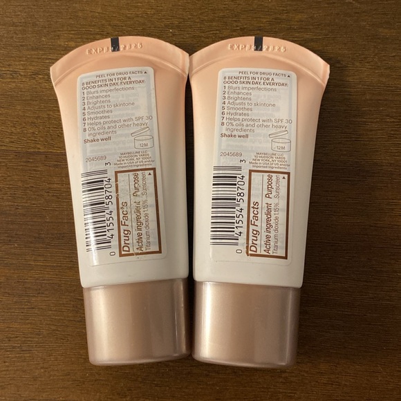 (2) Maybelline Dream BB Fresh Skin Hydrating Beauty Balm 100 Light Sheer Tint - Picture 2 of 2